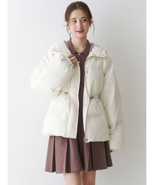 CALNAMUR パフショートバックリボンブルゾン ホワイト完売色 パフショートバックリボンブルゾン（ブルゾン）｜CALNAMUR
