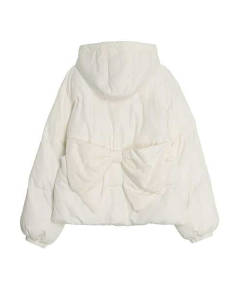 CALNAMUR（カルナムール）の「パフショートバックリボンブルゾン（ブルゾン・レディース・オフホワイト/ブラック/ピンク・FREE）」の8枚目の写真