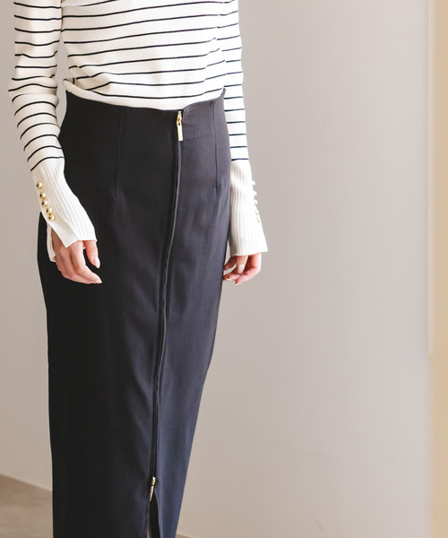 noble コンフォートストレッチジップタイトスカート Noble（ノーブル）の「コンフォートストレッチジップタイト