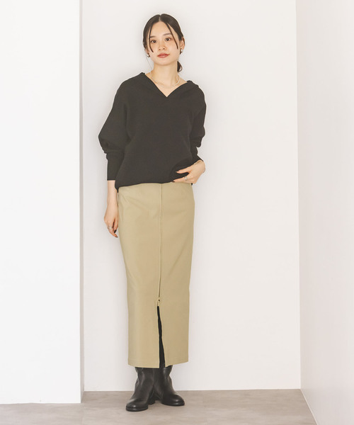 追加》RyNyコンフォートストレッチジップタイトスカート（スカート