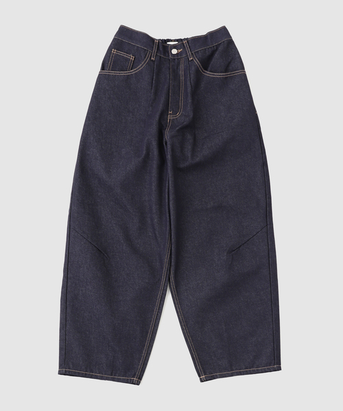 estudio niksen ダークデニム ワイドパンツ Raw Denim Balloon Jeans – Estudio Niksen