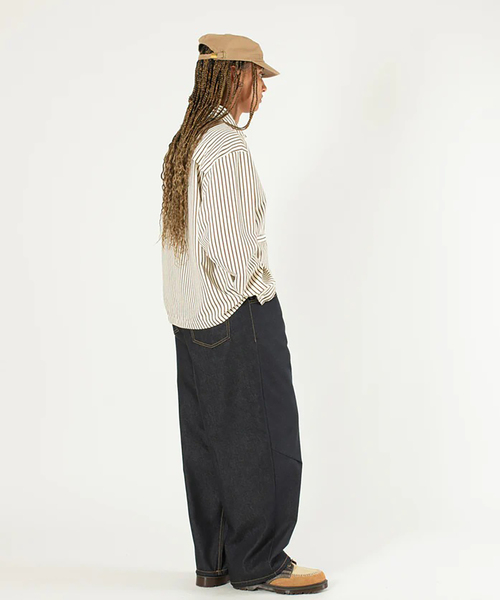 estudio niksen ダークデニム ワイドパンツ estudio niksen ダークデニム ワイドパンツ サマーワイドデニム