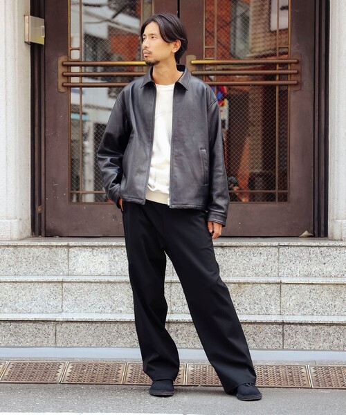 B:MING by BEAMS（ビーミングバイビームス）の「ambiance / レザー ジップ ブルゾン（ブルゾン・メンズ・ブラック・S/M/L/XL）」の2枚目の写真