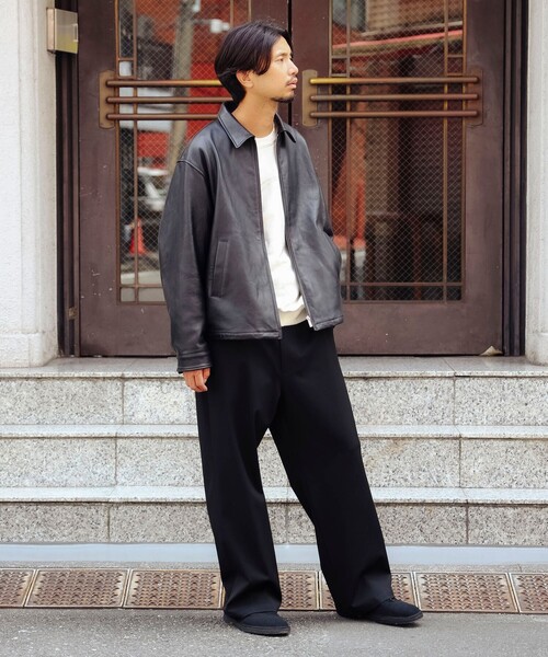 B:MING by BEAMS（ビーミングバイビームス）の「ambiance / レザー ジップ ブルゾン（ブルゾン・メンズ・ブラック・S/M/L/XL）」の3枚目の写真