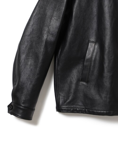 B:MING by BEAMS（ビーミングバイビームス）の「ambiance / レザー ジップ ブルゾン（ブルゾン・メンズ・ブラック・S/M/L/XL）」の9枚目の写真