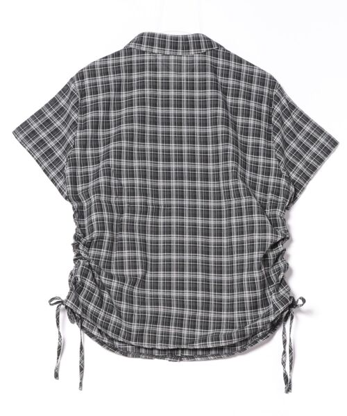 おしゃれスタ(オシャレスタ)の「リボンで魅せる秋チェックシャツ(シャツ/ブラウス・レディース・ブラウン/ブラック・S/M/L/XL)」の4枚目の写真
