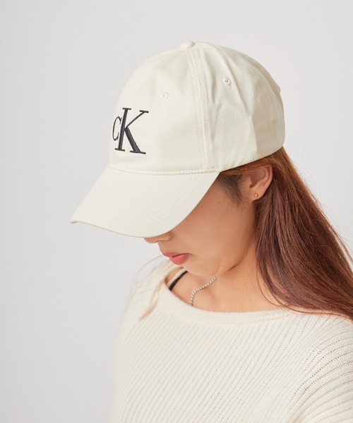 Calvin Klein/カルバンクライン LARGE MONOGRAM EMBROIDERY BASEBALL