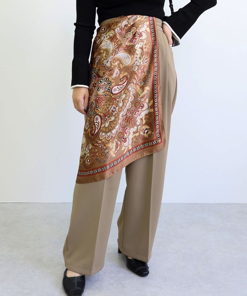 MIAN （ミアン）の「オータムトーンマルチスカーフ（バンダナ/スカーフ・レディース・アイボリー/ブラウン/グリーン・FREE）」の3枚目の写真