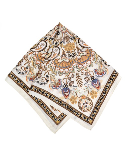 MIAN （ミアン）の「オータムトーンマルチスカーフ（バンダナ/スカーフ・レディース・アイボリー/ブラウン/グリーン・FREE）」の14枚目の写真