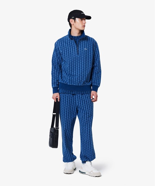 LACOSTE（ラコステ）の「インディゴスウェットモノグラムトラックジャケット（ジャージ・メンズ・ライトインディゴブルー/インディゴブルー・3/2/4/5）」の7枚目の写真