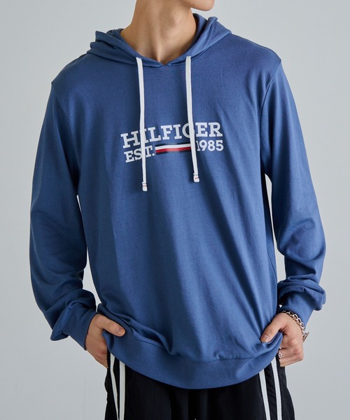 TOMMY HILFIGER(トミーヒルフィガー)の「【TOMMY HILFIGER】ロゴプリント パーカー 09T4505(パーカー・メンズ・グレー/ブルー/ネイビー・M/L/XL/S)」の13枚目の写真