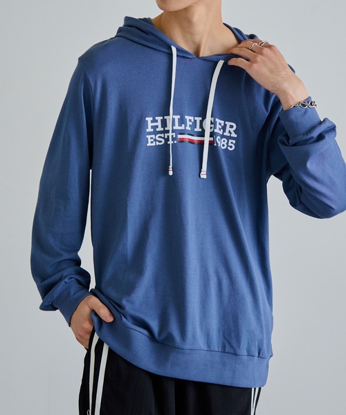 TOMMY HILFIGER(トミーヒルフィガー)の「【TOMMY HILFIGER】ロゴプリント パーカー 09T4505(パーカー・メンズ・グレー/ブルー/ネイビー・M/L/XL/S)」の14枚目の写真