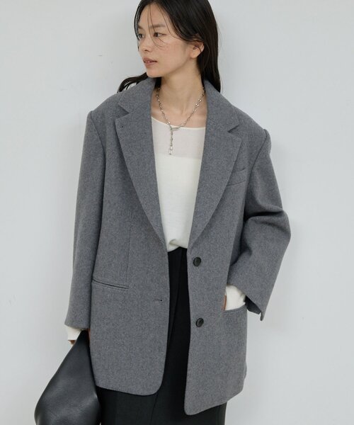 GALLARDAGALANTE（ガリャルダガランテ）の「圧縮メルトンジャコート（テーラードジャケット・レディース・グレー・FREE）」の2枚目の写真