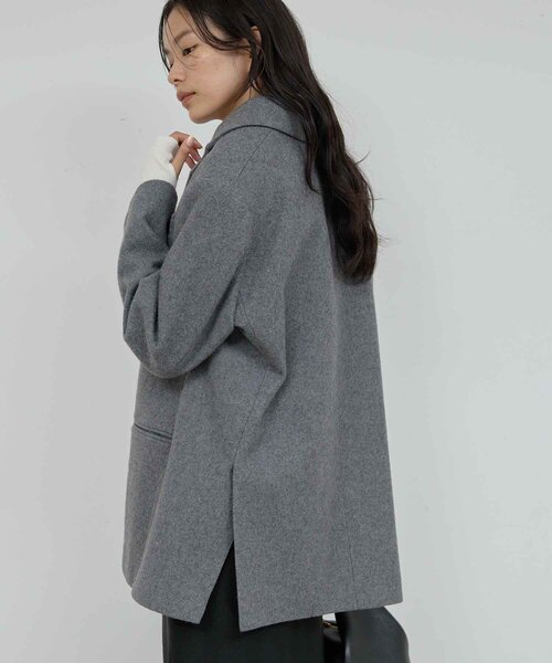 GALLARDAGALANTE（ガリャルダガランテ）の「圧縮メルトンジャコート（テーラードジャケット・レディース・グレー・FREE）」の3枚目の写真