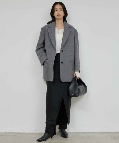 GALLARDAGALANTE（ガリャルダガランテ）の「圧縮メルトンジャコート（テーラードジャケット・レディース・グレー・FREE）」の5枚目の写真