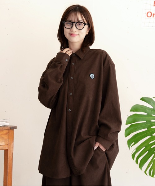 bashful base Oriental(バッシュフルベースオリエンタル)の「【bbO】ビッグシルエットコーデュロイシャツジャケット(シャツ/ブラウス・メンズ・ブラック/ブラウン・MEDIUM/LARGE)」の2枚目の写真