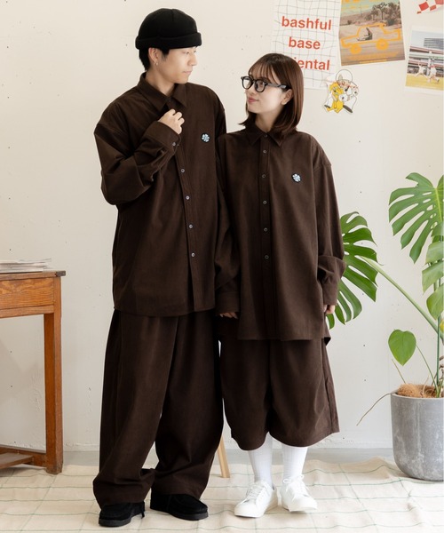 bashful base Oriental(バッシュフルベースオリエンタル)の「【bbO】ビッグシルエットコーデュロイシャツジャケット(シャツ/ブラウス・メンズ・ブラック/ブラウン・MEDIUM/LARGE)」の8枚目の写真