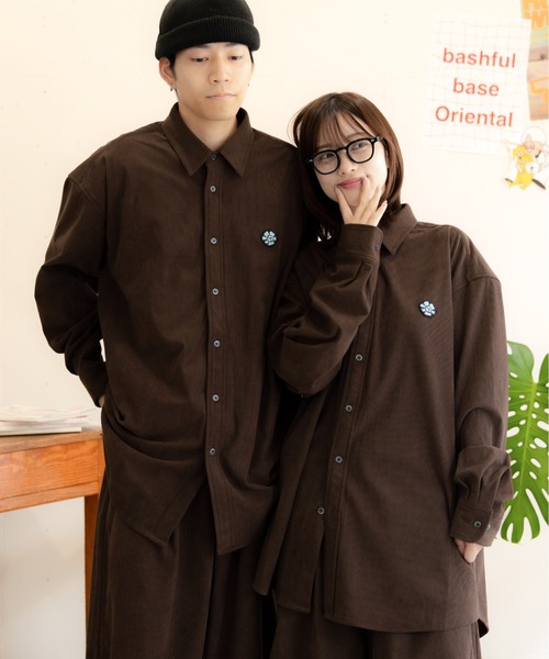 bashful base Oriental(バッシュフルベースオリエンタル)の「【bbO】ビッグシルエットコーデュロイシャツジャケット(シャツ/ブラウス・メンズ・ブラック/ブラウン・MEDIUM/LARGE)」の11枚目の写真