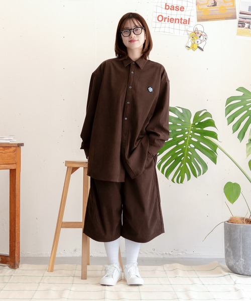 bashful base Oriental(バッシュフルベースオリエンタル)の「【bbO】ビッグシルエットコーデュロイシャツジャケット(シャツ/ブラウス・メンズ・ブラック/ブラウン・MEDIUM/LARGE)」の12枚目の写真