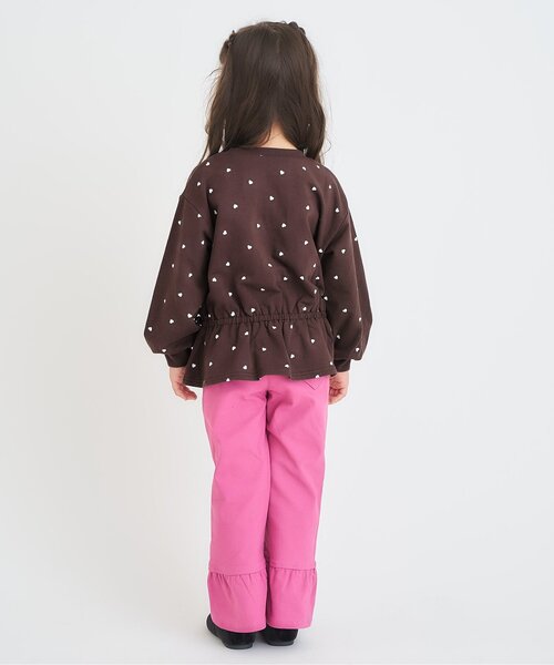 apres les cours(アプレレクール)の「【WEB限定/ジュニア対応】スウェットライクペプラムロゴトップス(Tシャツ/カットソー・キッズ・ブラウン/ピンク/その他3/ミント/ネイビー/オレンジ/クリーム・80/90/100/110/120/130/140)」の9枚目の写真