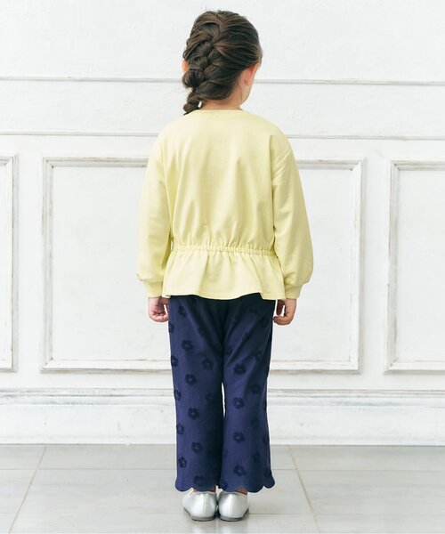 apres les cours(アプレレクール)の「【WEB限定/ジュニア対応】スウェットライクペプラムロゴトップス(Tシャツ/カットソー・キッズ・ブラウン/ピンク/その他3/ミント/ネイビー/オレンジ/クリーム・80/90/100/110/120/130/140)」の11枚目の写真