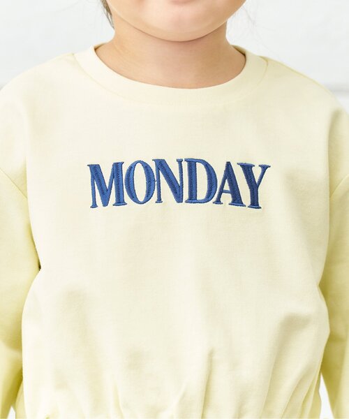 apres les cours(アプレレクール)の「【WEB限定/ジュニア対応】スウェットライクペプラムロゴトップス(Tシャツ/カットソー・キッズ・ブラウン/ピンク/その他3/ミント/ネイビー/オレンジ/クリーム・80/90/100/110/120/130/140)」の12枚目の写真