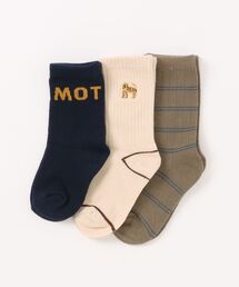 Bambin | 【 Bambin / ボンバン 】 アニマル×ロゴ×チェック キッズ ソックス パック(ソックス/靴下)