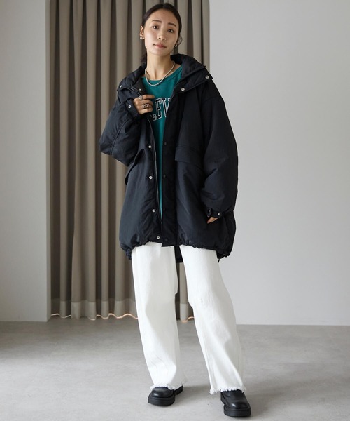 定価1.98円【雑誌掲載】SOÉJU リモンタブルゾン　ブラック セール】【新色追加】モンスターブルゾン（ダウンジャケット/コート