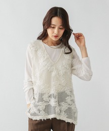 GLOBAL WORK | モチーフレースベストセット/599565(Tシャツ/カットソー)