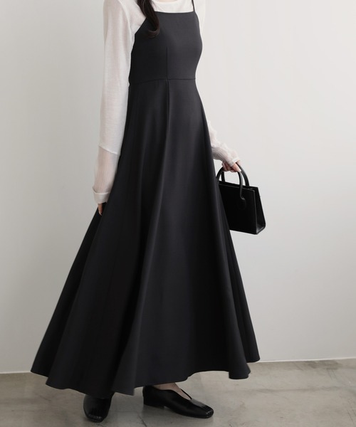 nouvellemoi（ヌーベルモイ）の「フレアキャミワンピース（ワンピース・レディース・ブラック/アイボリー/ベージュ系その他/グレー・L/M/S）」の5枚目の写真