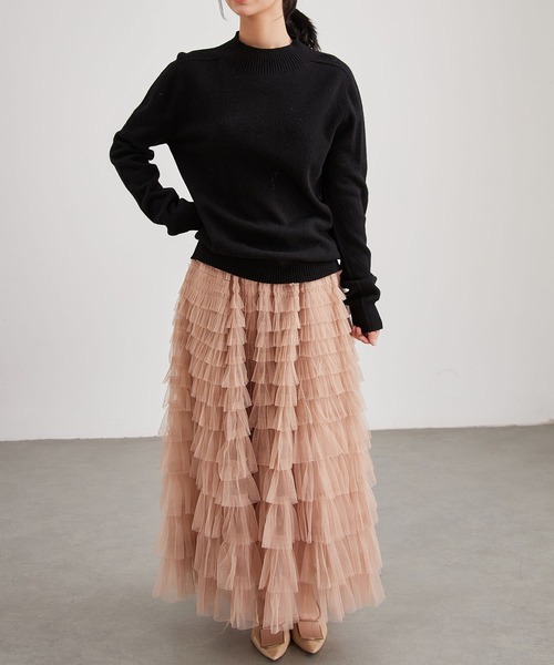 Lace Ladies(レースレディース)の「ウールタッチ モックネック ベーシック ニット プルオーバー(ニット/セーター・レディース・ブラウン/グレー/ブラック/アイボリー・FREE)」の9枚目の写真
