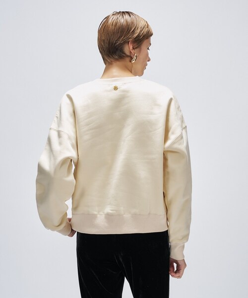 cloenc（クロエンス）の「【マシンウォッシュ】刺繍ロゴスウェット（スウェット・レディース・ホワイト系3/グレー系/ネイビー系・02）」の7枚目の写真