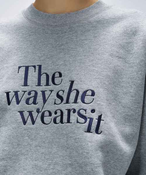 cloenc（クロエンス）の「【マシンウォッシュ】刺繍ロゴスウェット（スウェット・レディース・ホワイト系3/グレー系/ネイビー系・02）」の13枚目の写真