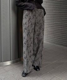 &g'aime（アンジェム）の「【&g'aime】フラワープリントワイドパンツ　Floral Print Wide-Leg Pants（スラックス）」
