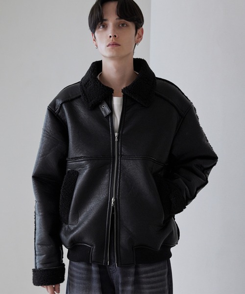 LUENNA】Fake Mouton Short Boa Jacket / フェイクムートンショート