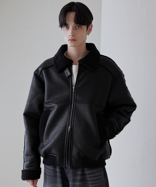 LUENNA】Fake Mouton Short Boa Jacket / フェイクムートンショート