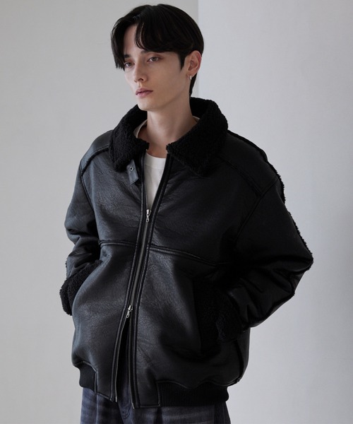 LUENNA】Fake Mouton Short Boa Jacket / フェイクムートンショート