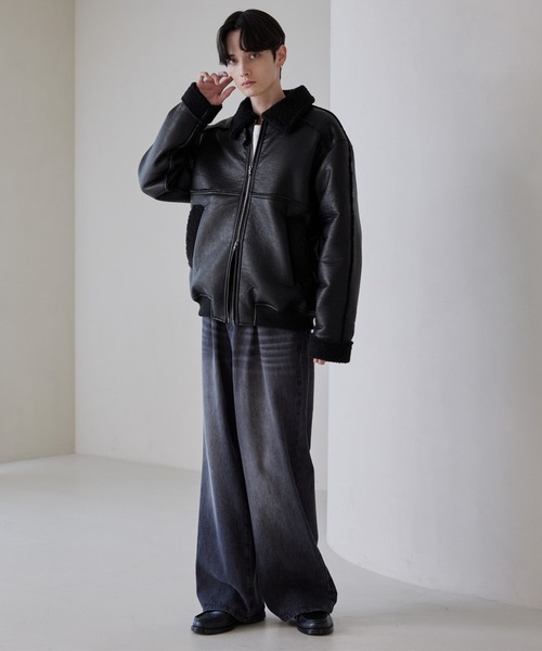 LUENNA】Fake Mouton Short Boa Jacket / フェイクムートンショート