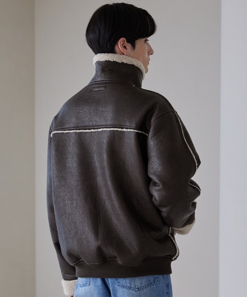 セール】【LUENNA】Fake Mouton Short Boa Jacket / フェイクムートン