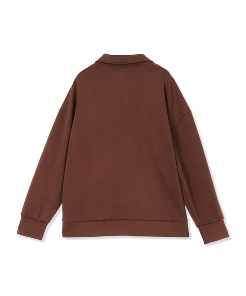 LE SOUK HOLIDAY（ルスークホリデー）の「ダンボールスキッパーネックプルオーバー（Tシャツ/カットソー・レディース・ブラック/チャコールグレー/ダークブラウン・M/L）」の14枚目の写真