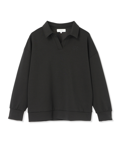 LE SOUK HOLIDAY（ルスークホリデー）の「ダンボールスキッパーネックプルオーバー（Tシャツ/カットソー・レディース・ブラック/チャコールグレー/ダークブラウン・M/L）」の7枚目の写真