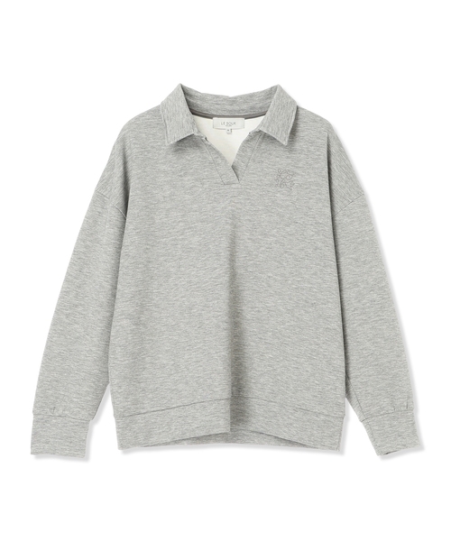 LE SOUK HOLIDAY（ルスークホリデー）の「ダンボールスキッパーネックプルオーバー（Tシャツ/カットソー・レディース・ブラック/チャコールグレー/ダークブラウン・M/L）」の6枚目の写真