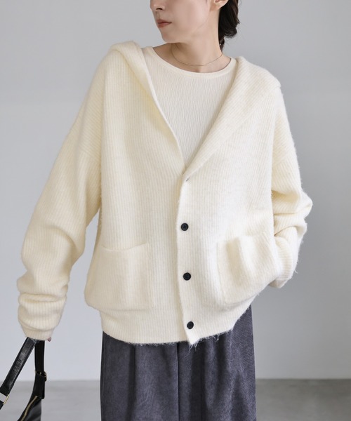 セール】フーディーニットカーディガン（カーディガン/ボレロ
