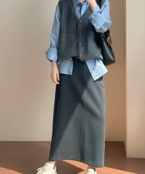 cammie（キャミー）の「ペンシルスカート（スカート・レディース・ブラック/グレー・L/M）」の6枚目の写真