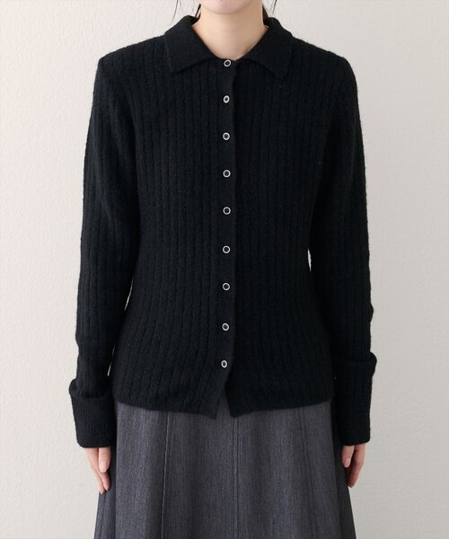 natural couture(ナチュラルクチュール)の「【WEB限定】モヘアタッチ衿付きニット(ニット/セーター・レディース・グレー/オフホワイト/ブラック/サックスブルー・FREE)」の22枚目の写真