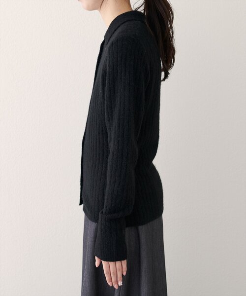 natural couture(ナチュラルクチュール)の「【WEB限定】モヘアタッチ衿付きニット(ニット/セーター・レディース・グレー/オフホワイト/ブラック/サックスブルー・FREE)」の21枚目の写真