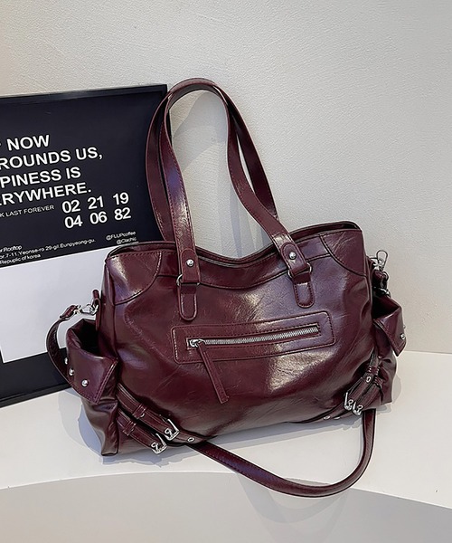 LA VORAGINE（ラ ヴォラジネ）の「アウトポケット2wayショルダーバッグ/トートバッグ（ショルダーバッグ・レディース・ブラック/ワイン/アイボリー/ベージュ・FREE）」の17枚目の写真