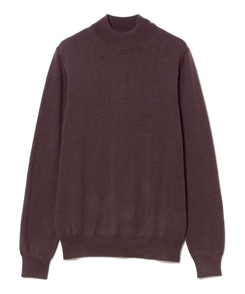 MORGANO（モルガーノ）の「【別注】MORGANO / 21ゲージ モックネック ニット（ニット/セーター・メンズ・ブラック系その他4/ライトブラウン/イエロー系その他6/ブラック/パープル・44/52/50/48/46）」の4枚目の写真