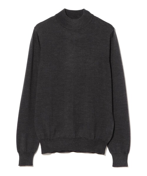 MORGANO（モルガーノ）の「【別注】MORGANO / 21ゲージ モックネック ニット（ニット/セーター・メンズ・ブラック系その他4/ライトブラウン/イエロー系その他6/ブラック/パープル・44/52/50/48/46）」の6枚目の写真