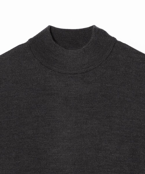 MORGANO（モルガーノ）の「【別注】MORGANO / 21ゲージ モックネック ニット（ニット/セーター・メンズ・ブラック系その他4/ライトブラウン/イエロー系その他6/ブラック/パープル・44/52/50/48/46）」の7枚目の写真